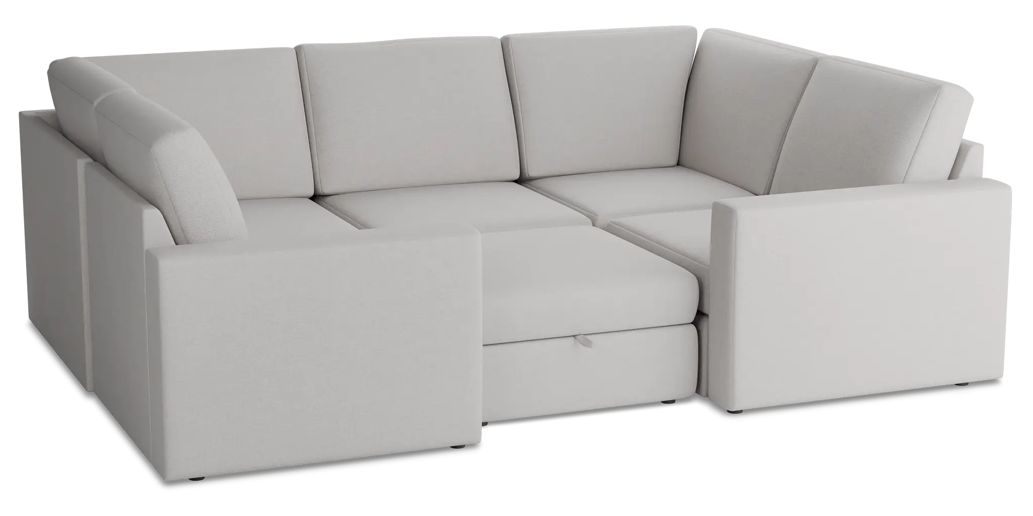 Citymod Light Gray Fabric 6-piece Pit Sectional Citymod Light Gray Fabric 6-piece Pit Sectional