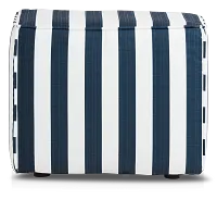 Stripe Blue Stripe Indoor/outdoor Accent Ottoman