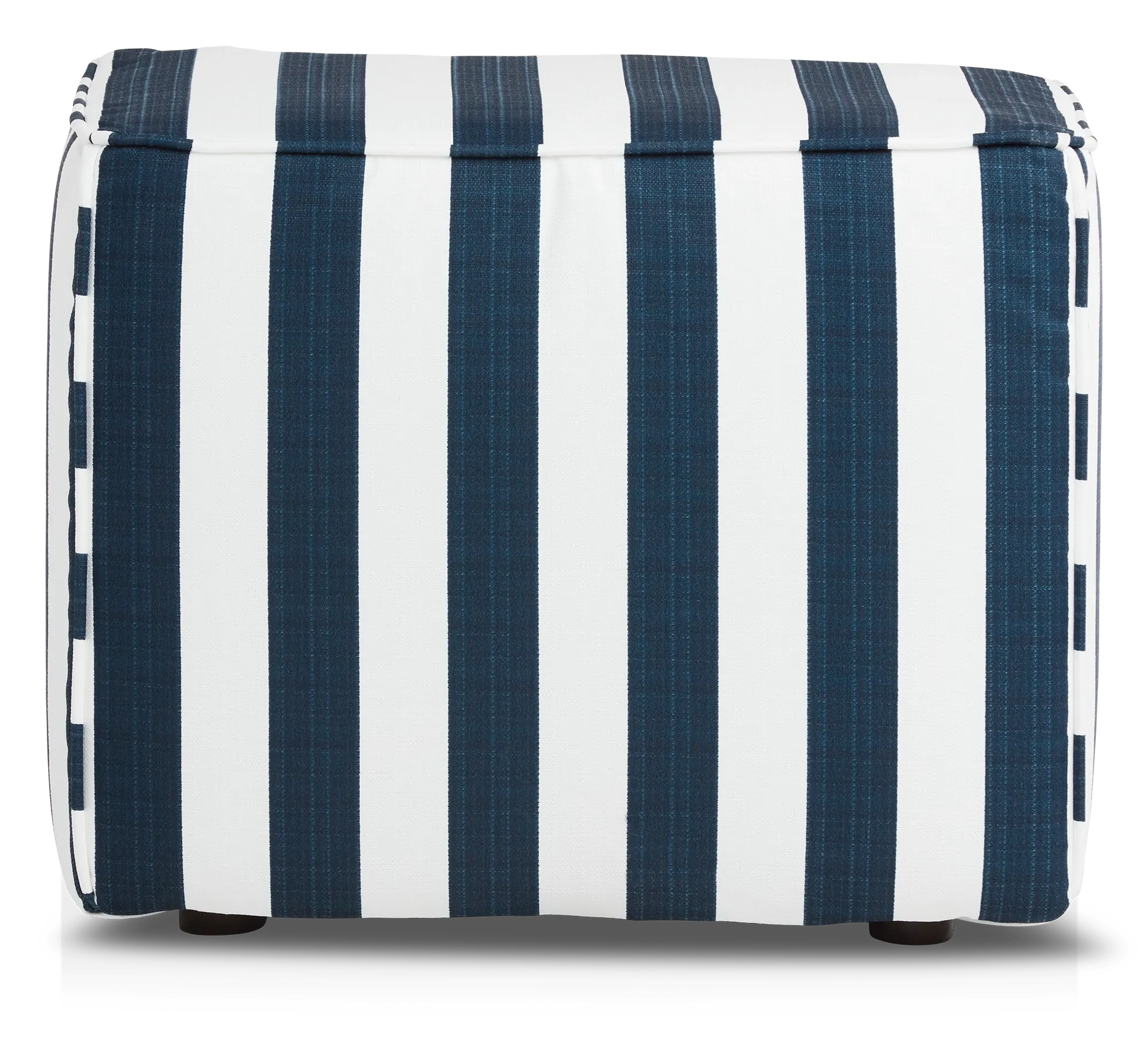 Stripe Blue Stripe Indoor/outdoor Accent Ottoman