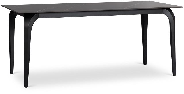 Sierra Black Stone Rectangular Table