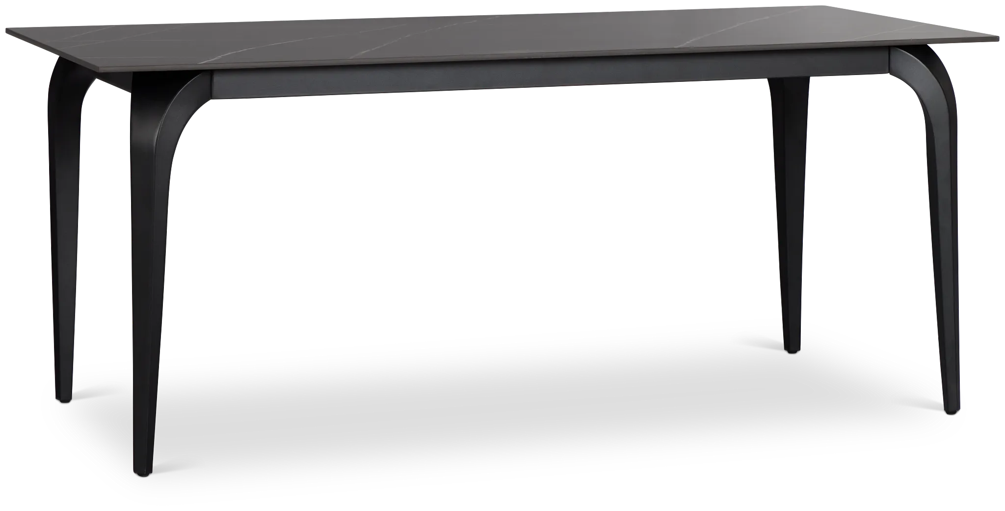 Sierra Black Stone Rectangular Table