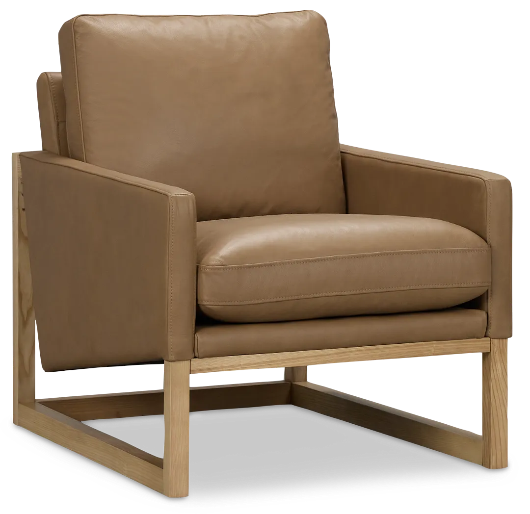 Phoebe Brown Leather Accent Chair