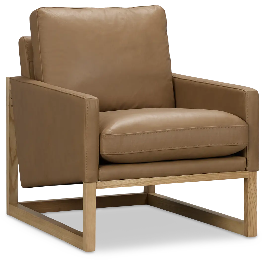 Phoebe Brown Leather Accent Chair Phoebe Brown Leather Accent Chair
