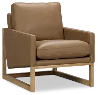 Phoebe Brown Leather Accent Chair