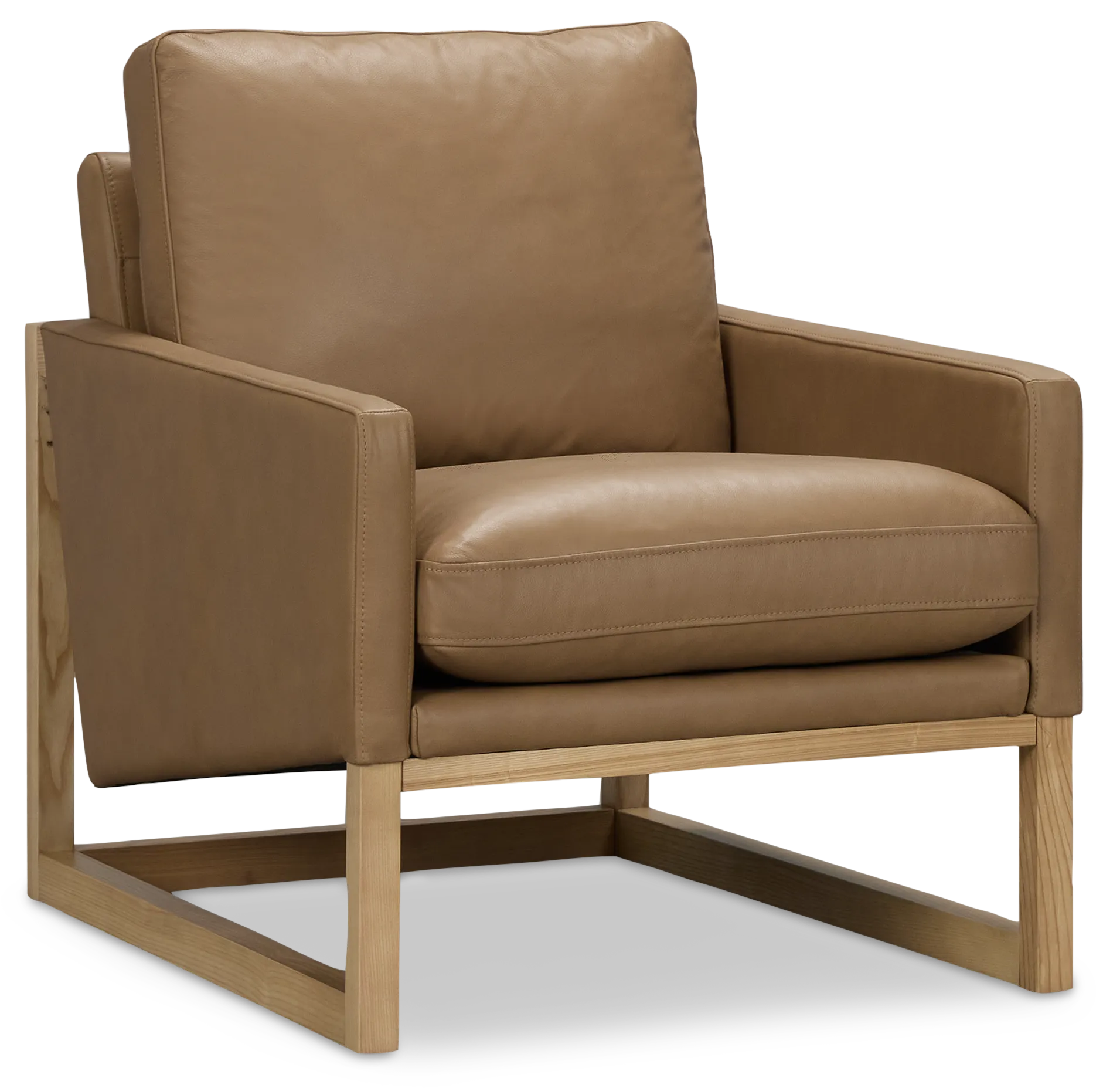Phoebe Brown Leather Accent Chair