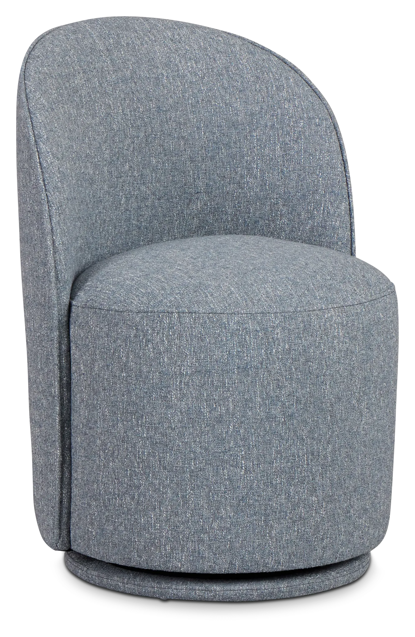 Claude Dark Blue Round Upholstered Side Chair
