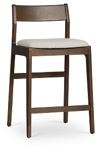 Santorini Dark Tone 24" Upholstered Barstool