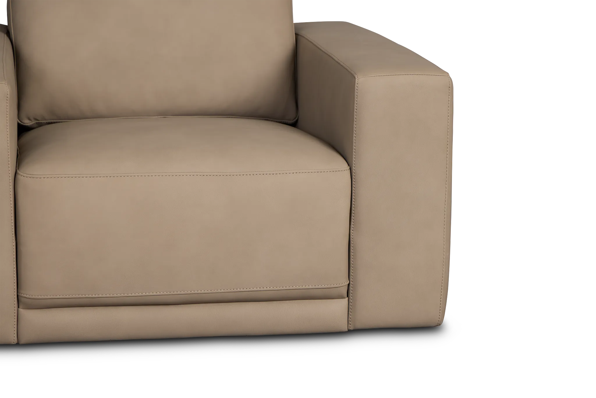 Kellan Taupe Leather Chair