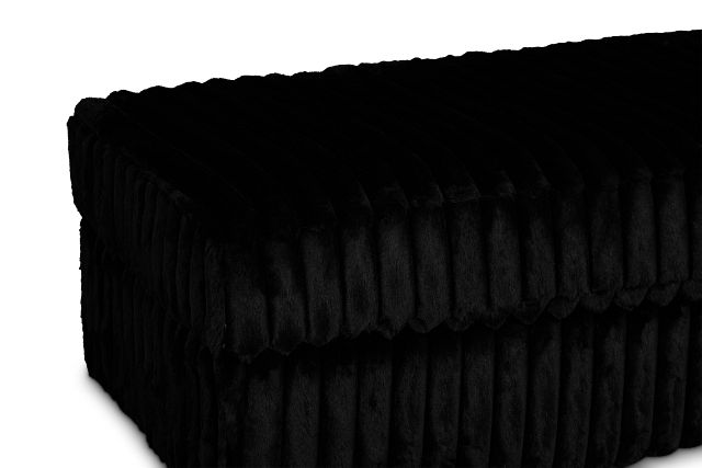 Teddy Black Fabric Cocktail Ottoman