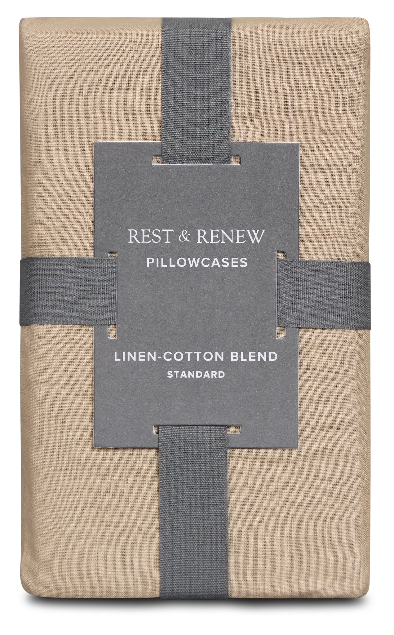 Rest & Renew Linen Blend Dark Beige Set Of 2 Pillowcases Rest & Renew Linen Blend Dark Beige Set Of 2 Pillowcases