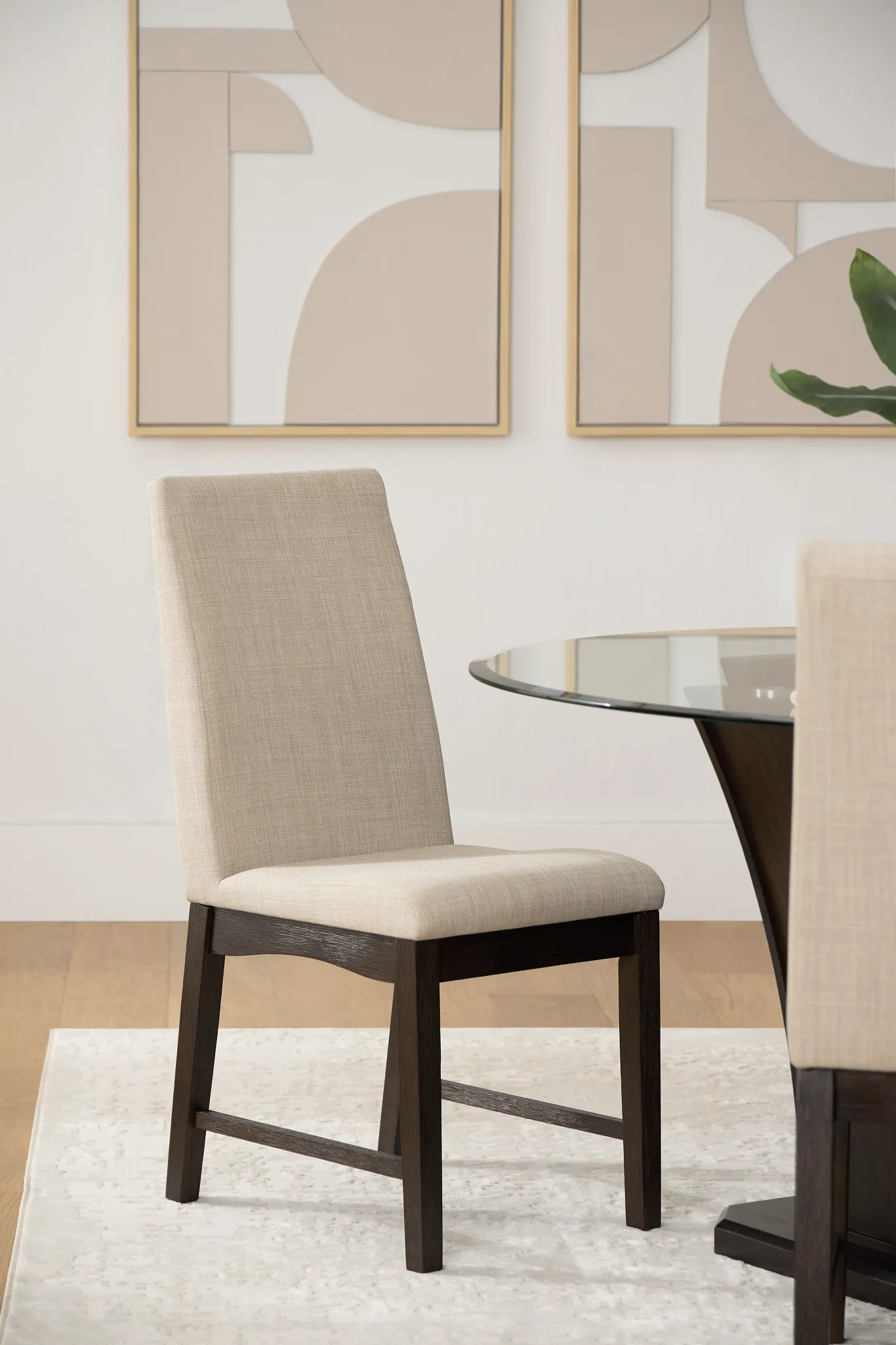 Roswell Dark Beige Upholstered Side Chair