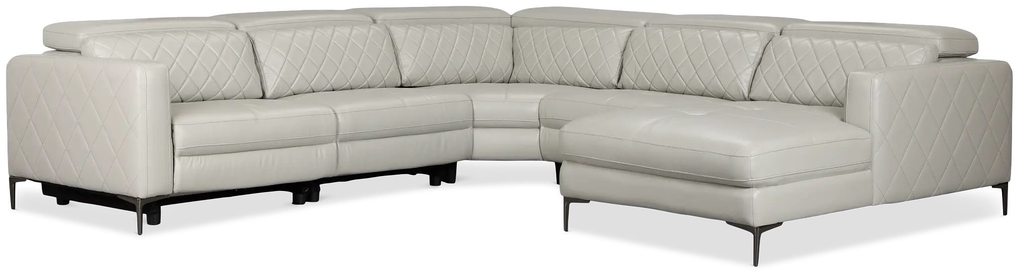 Ava Light Gray Micro Small Right Chaise Power Reclining Sectional Ava Light Gray Micro Small Right Chaise Power Reclining Sectional