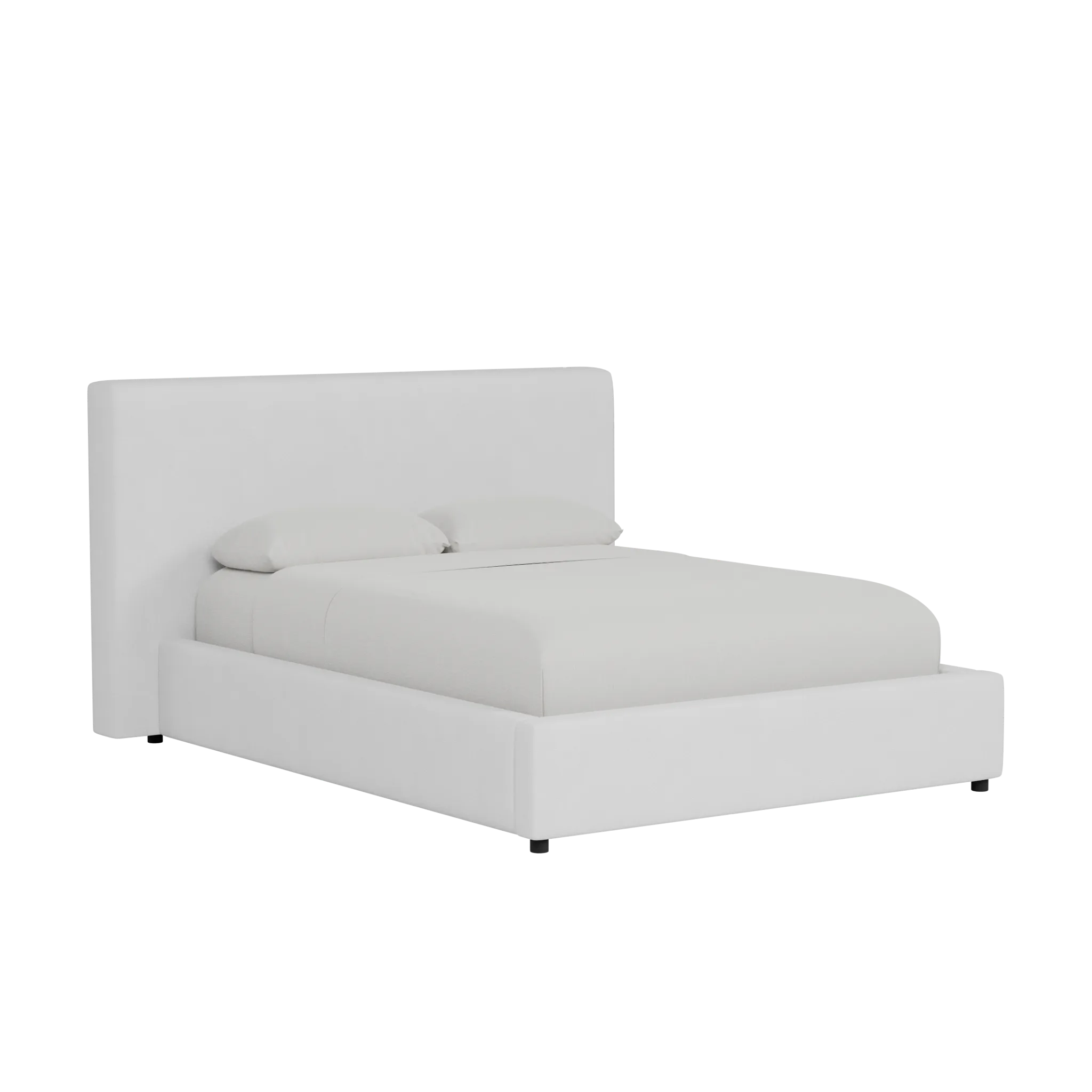 Grayton Suave White 44" Upholstered Platform Bed