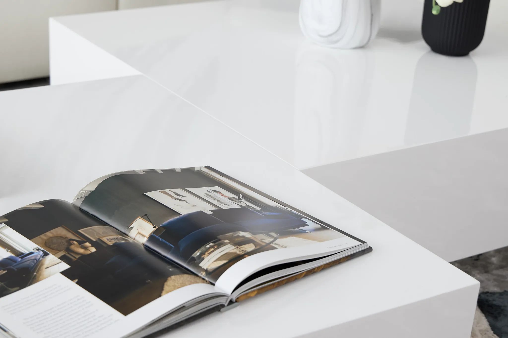 Camila White Square Coffee Table