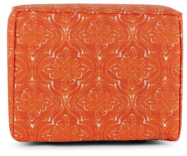 Atlantic Orange Fabric Indoor/outdoor Accent Ottoman (2)
