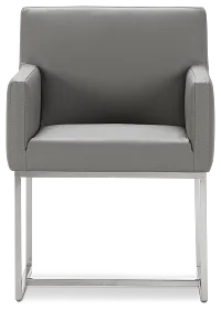 Miami Gray Micro Upholstered Arm Chair