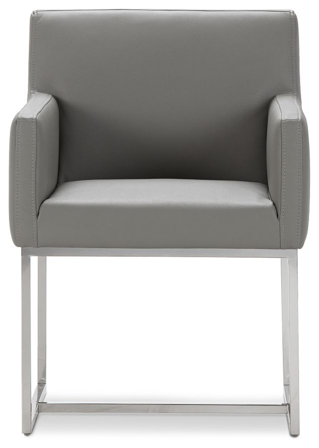 Miami Gray Micro Upholstered Arm Chair (3)