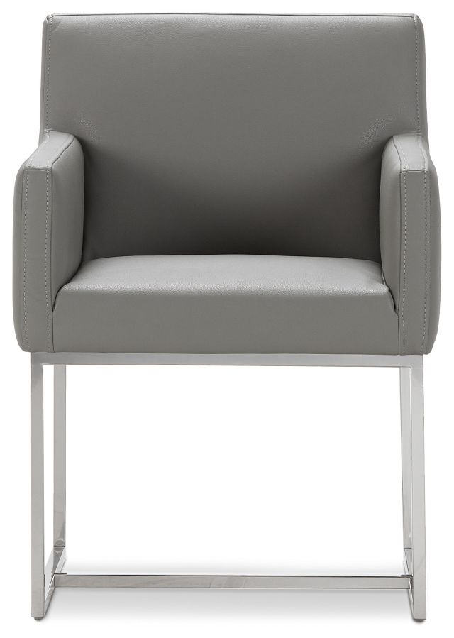 Miami Gray Micro Upholstered Arm Chair | Dining Room Miami Gray Micro Upholstered Arm Chair | Dining Room