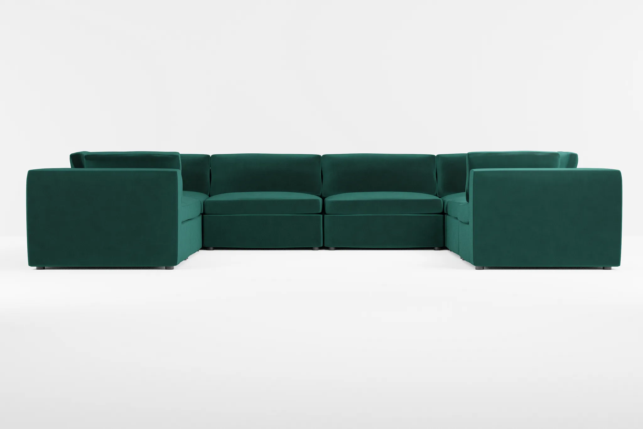 Destin Joya Green Velvet 8-piece Modular Sectional