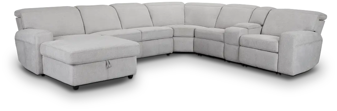 Callum Light Gray Storage Medium Left Triple Power Chaise Sleepr Sectional Callum Light Gray Storage Medium Left Triple Power Chaise Sleepr Sectional