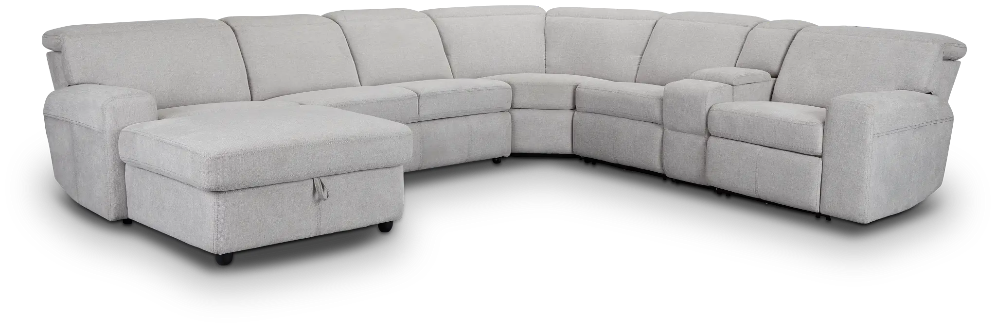 Callum Light Gray Storage Medium Left Triple Power Chaise Sleepr Sectional Callum Light Gray Storage Medium Left Triple Power Chaise Sleepr Sectional