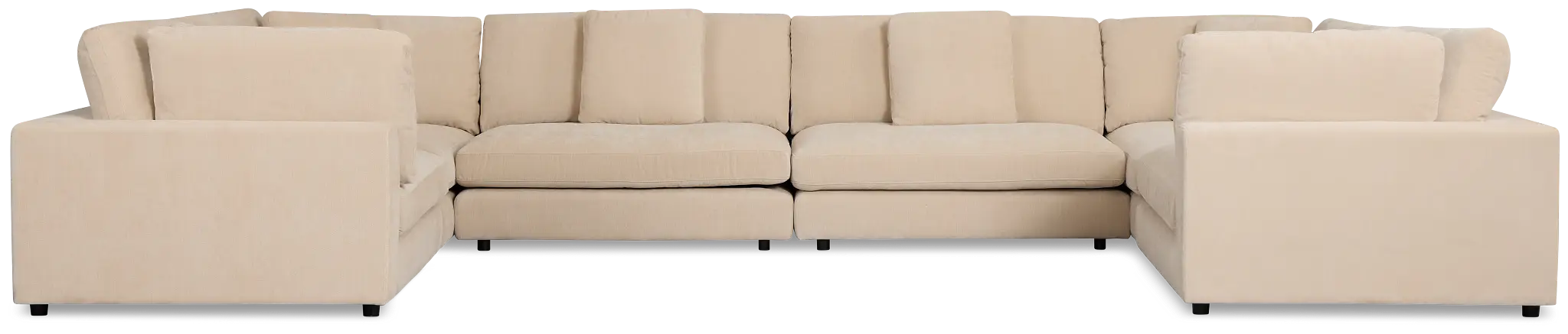 Lounge Light Beige Fabric U-shaped Sectional Lounge Light Beige Fabric U-shaped Sectional