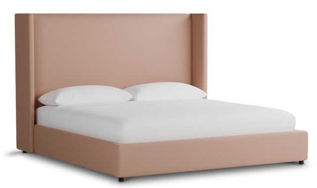 Captiva Joya Light Pink 60" Upholstered Shelter Bed