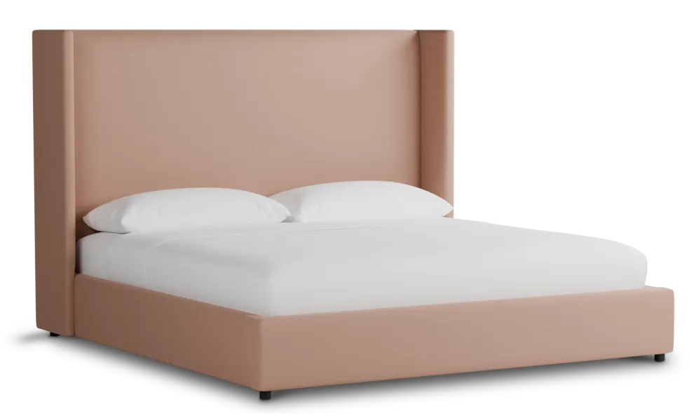 Captiva Joya Light Pink 60" Upholstered Shelter Bed