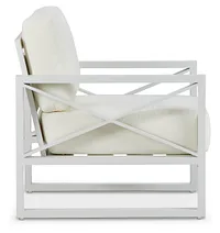 Linear White Aluminum Chair