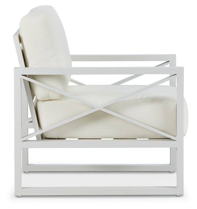 Linear White Aluminum Chair