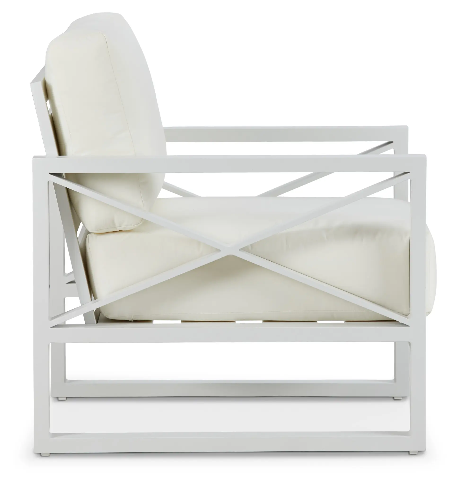 Linear White Aluminum Chair Linear White Aluminum Chair