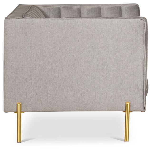 Bella Gray Velvet Loveseat