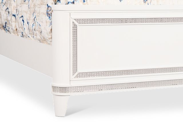 Milan White Uph Panel Bed