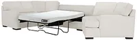 Austin White Cool Mfoam Right Cuddler Memory Foam Sleeper Sectional