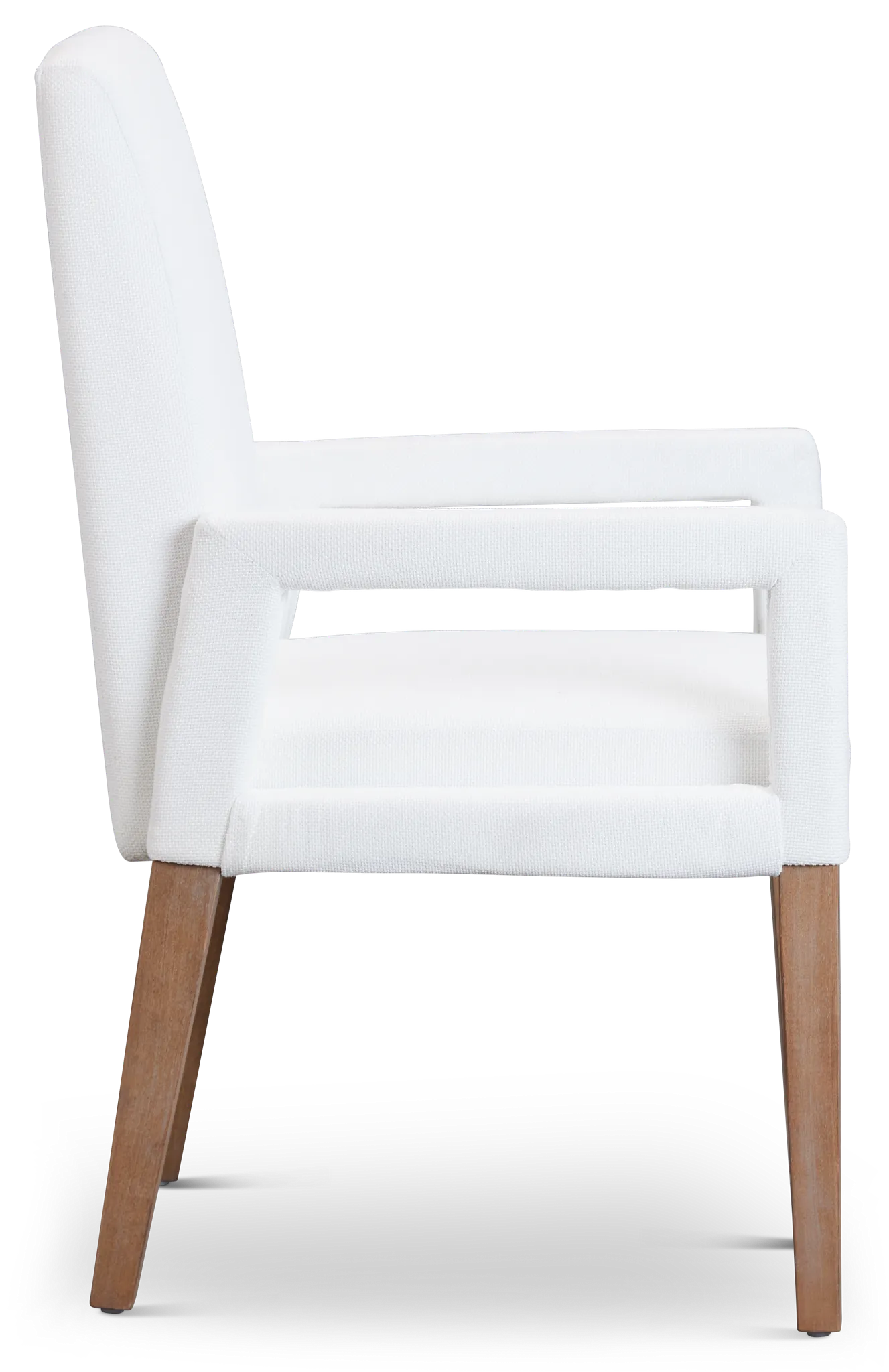 Provo White Upholstered Arm Chair