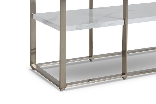 Lafayette Silver Marble Console Table