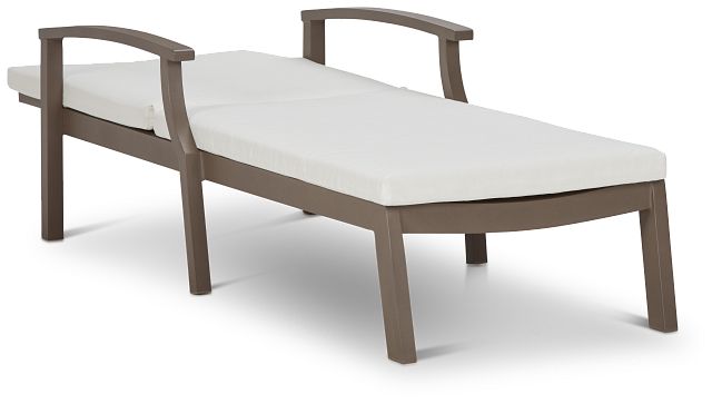 Raleigh White Aluminum Cushioned Chaise