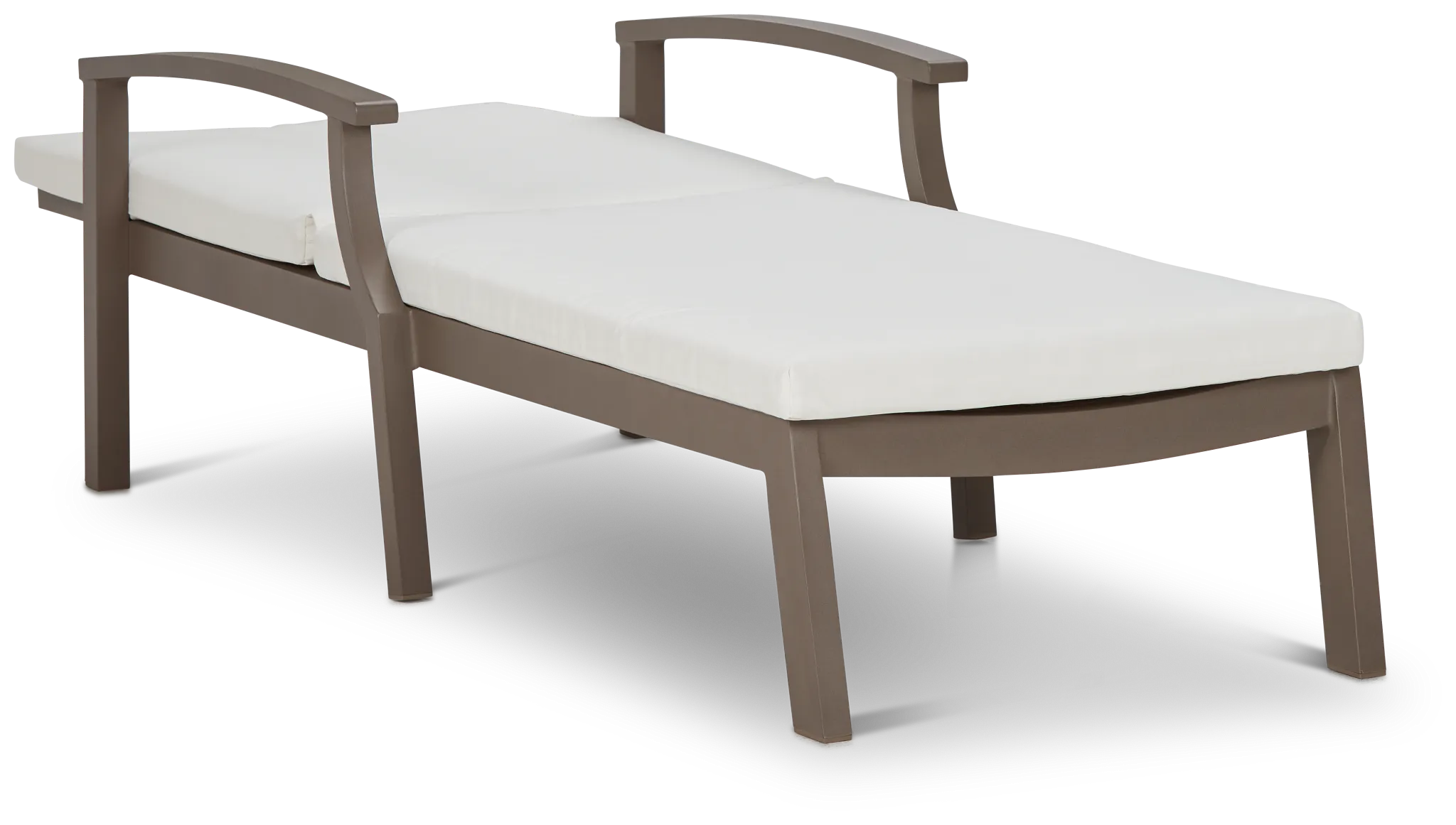 Raleigh White Aluminum Cushioned Chaise