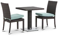 Zen Teal 27" Square Table & 2 Chairs