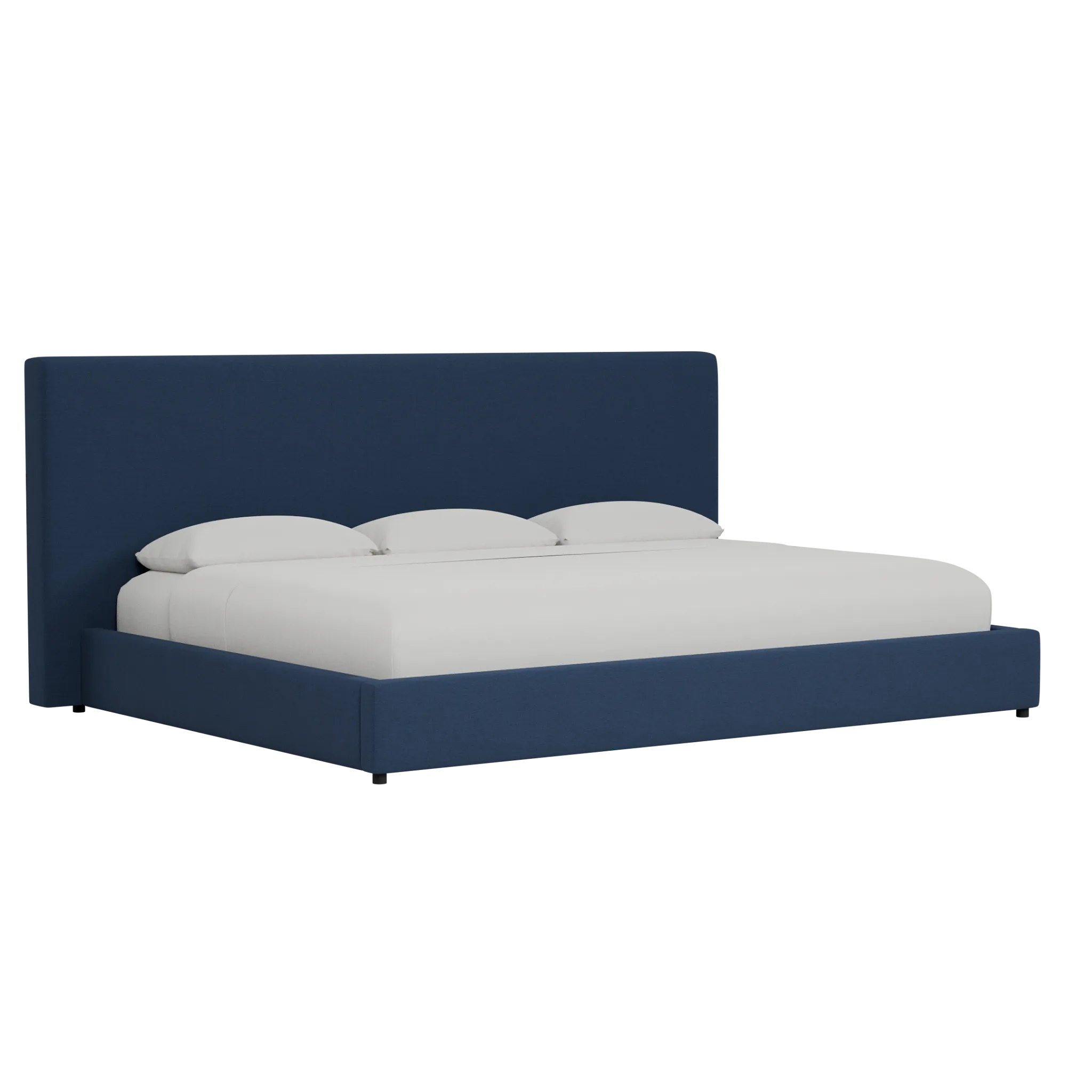 Grayton Peyton Dark Blue 54" Upholstered Platform Bed