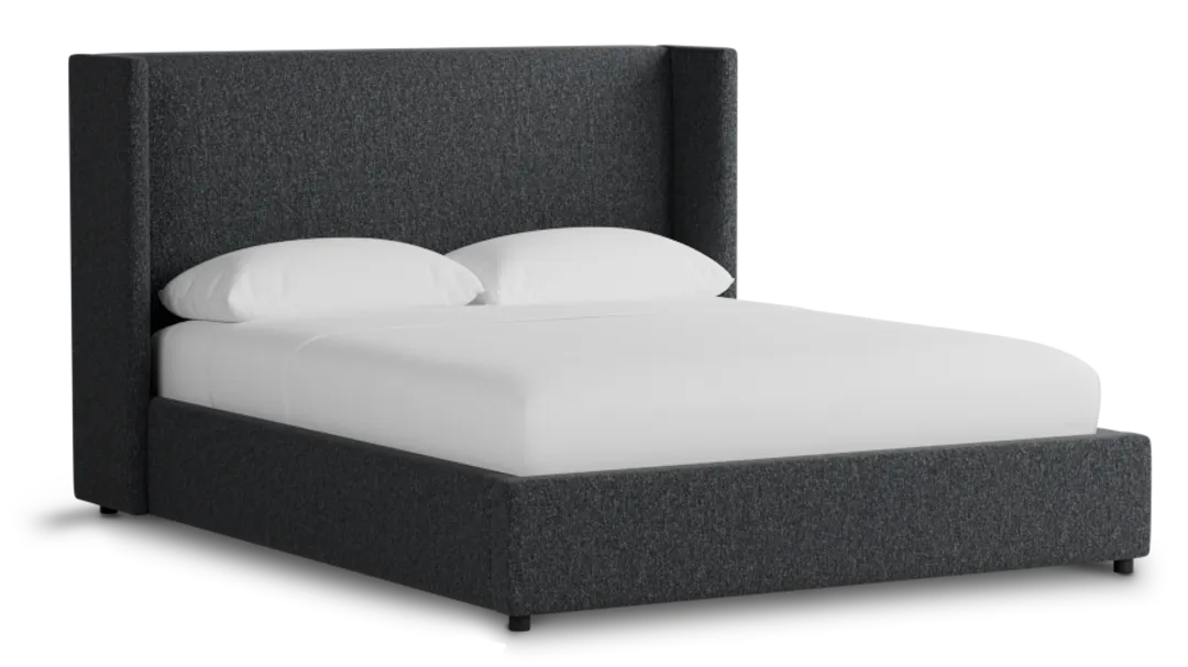 Captiva Delray Dark Gray 48" Upholstered Shelter Bed
