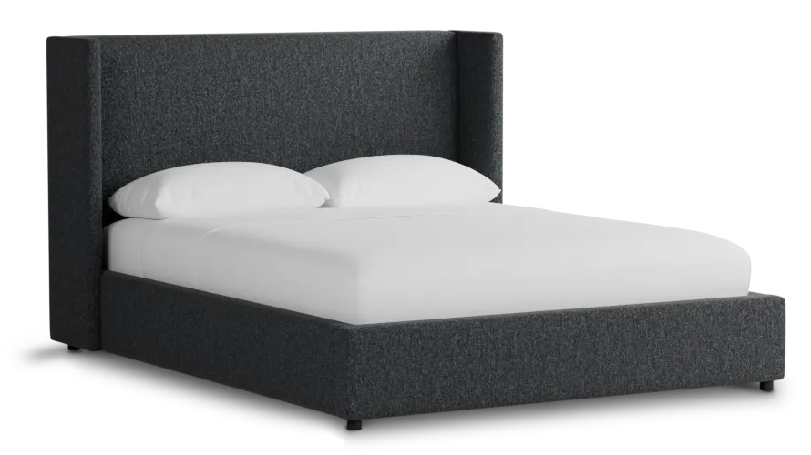 Captiva Delray Dark Gray 48" Upholstered Shelter Bed