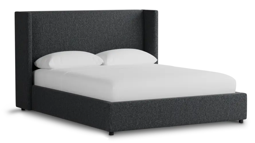 Captiva Delray Dark Gray 48" Upholstered Shelter Bed Captiva Delray Dark Gray 48" Upholstered Shelter Bed