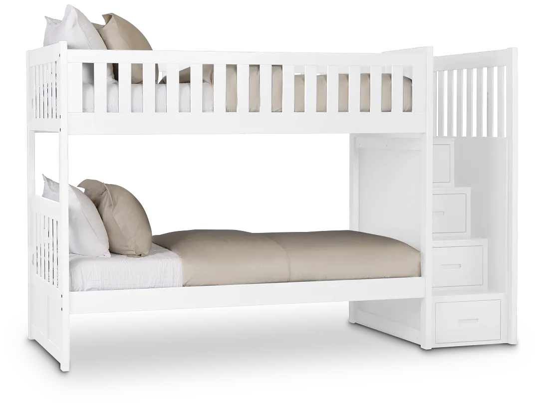 Charleston White Step Bunk Bed