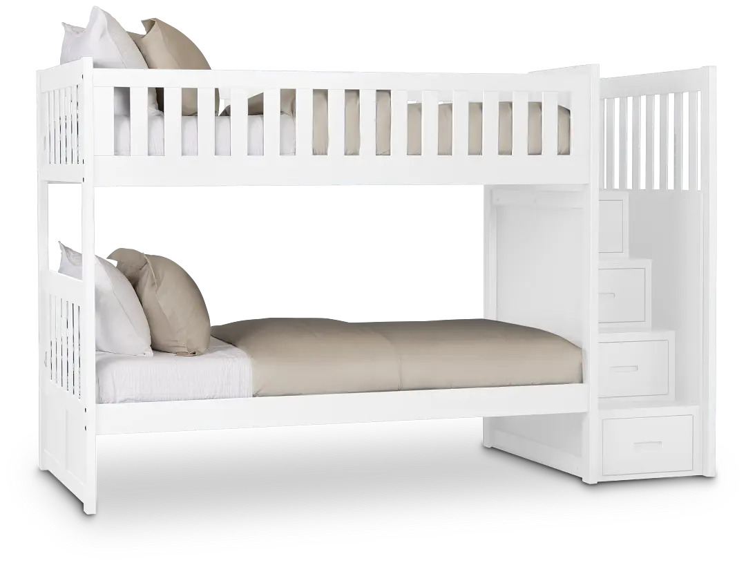 Charleston White Step Bunk Bed Charleston White Step Bunk Bed