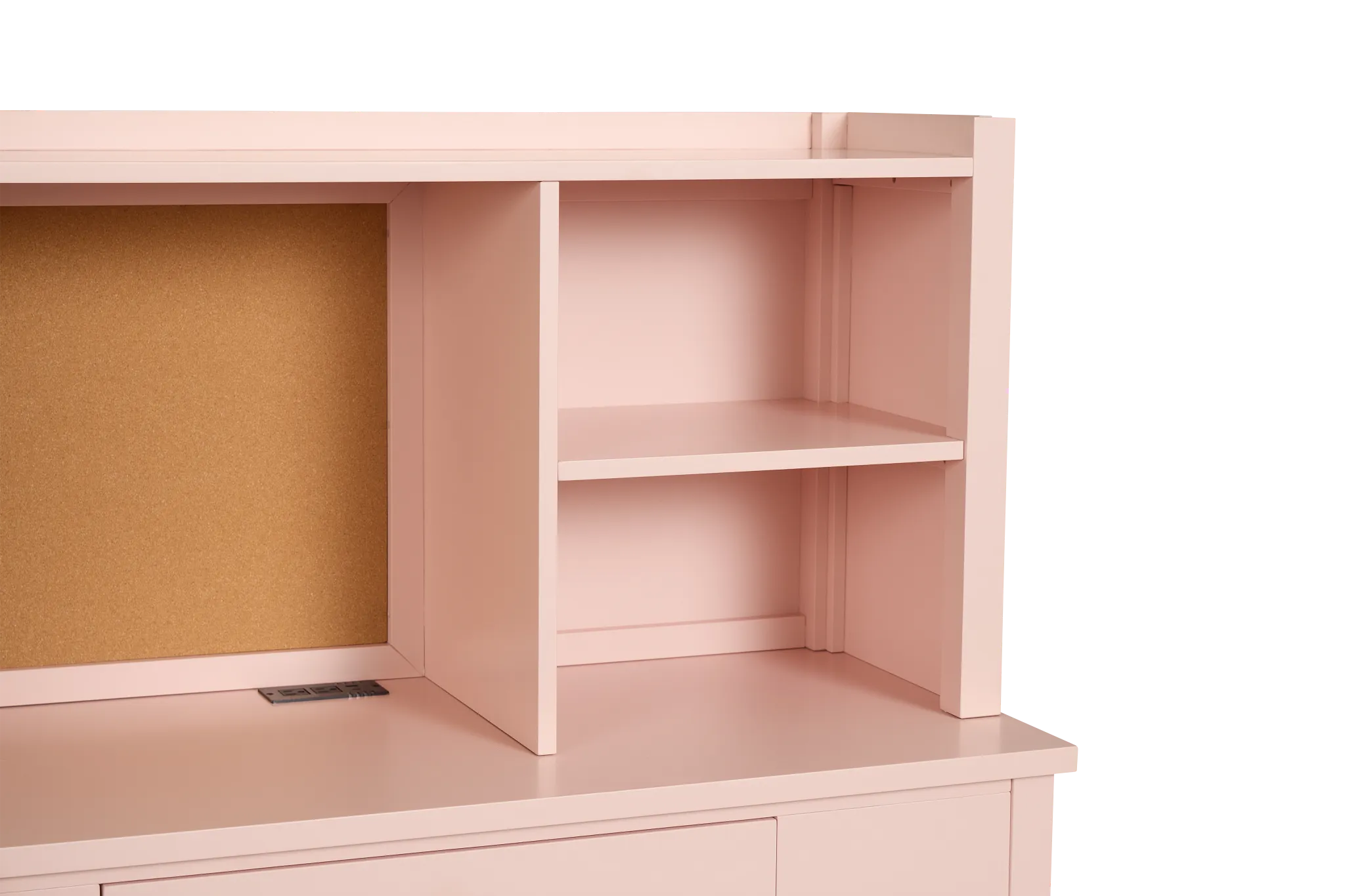 Charleston Pink 3-drawer Desk & Hutch