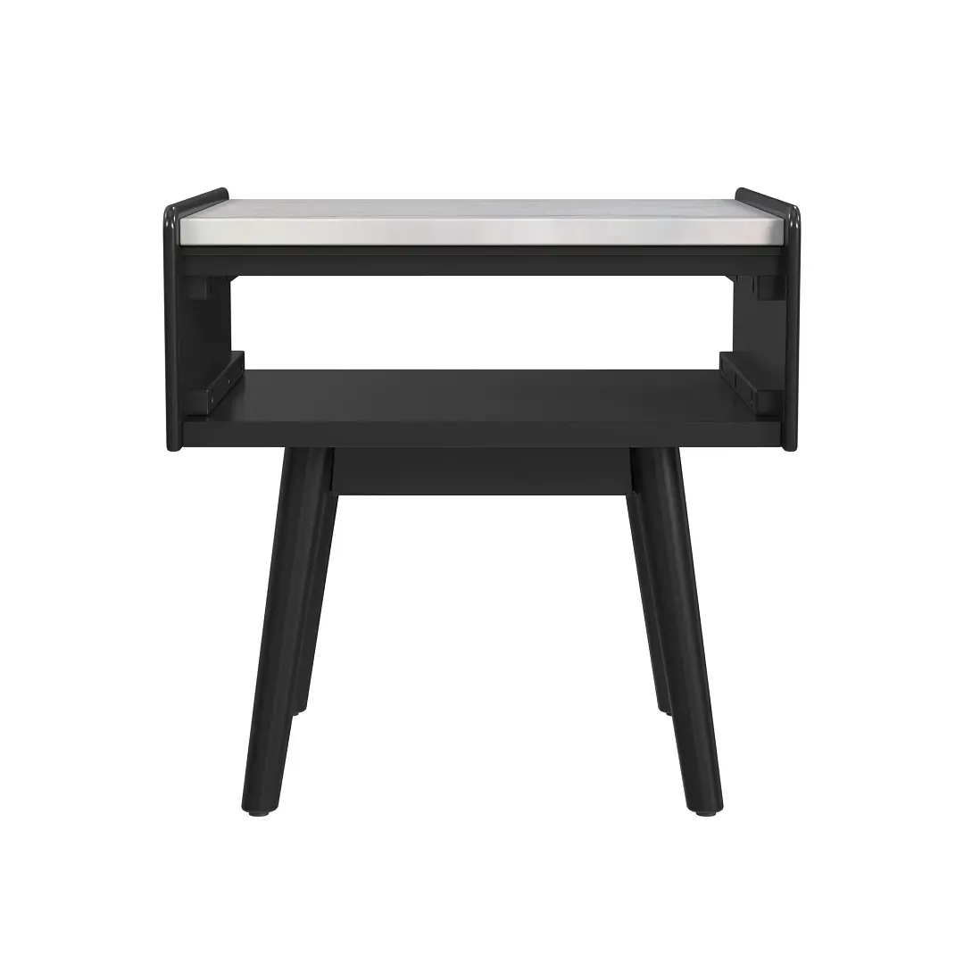 Joah Black Marble Square End Table Joah Black Marble Square End Table