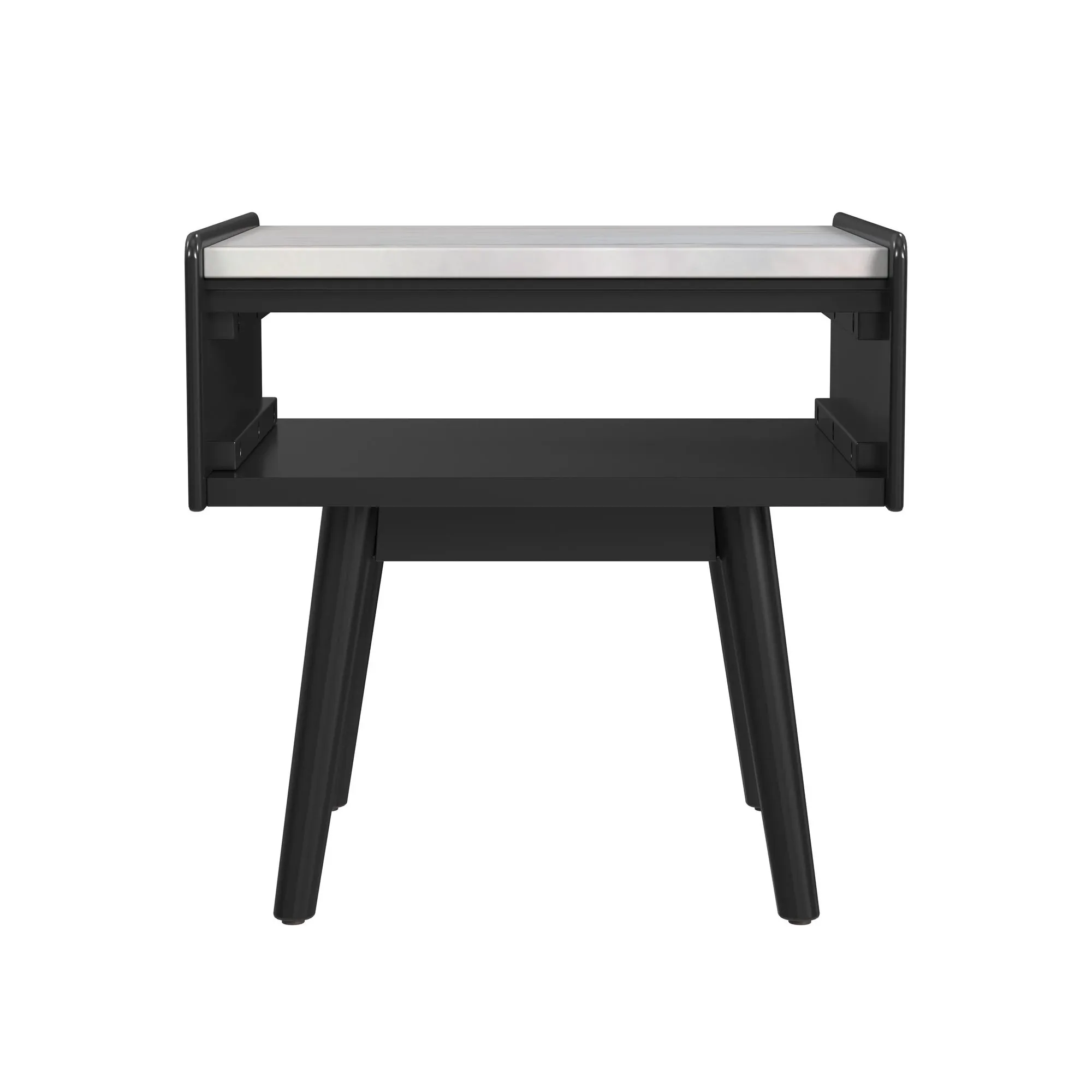 Joah Black Marble Square End Table