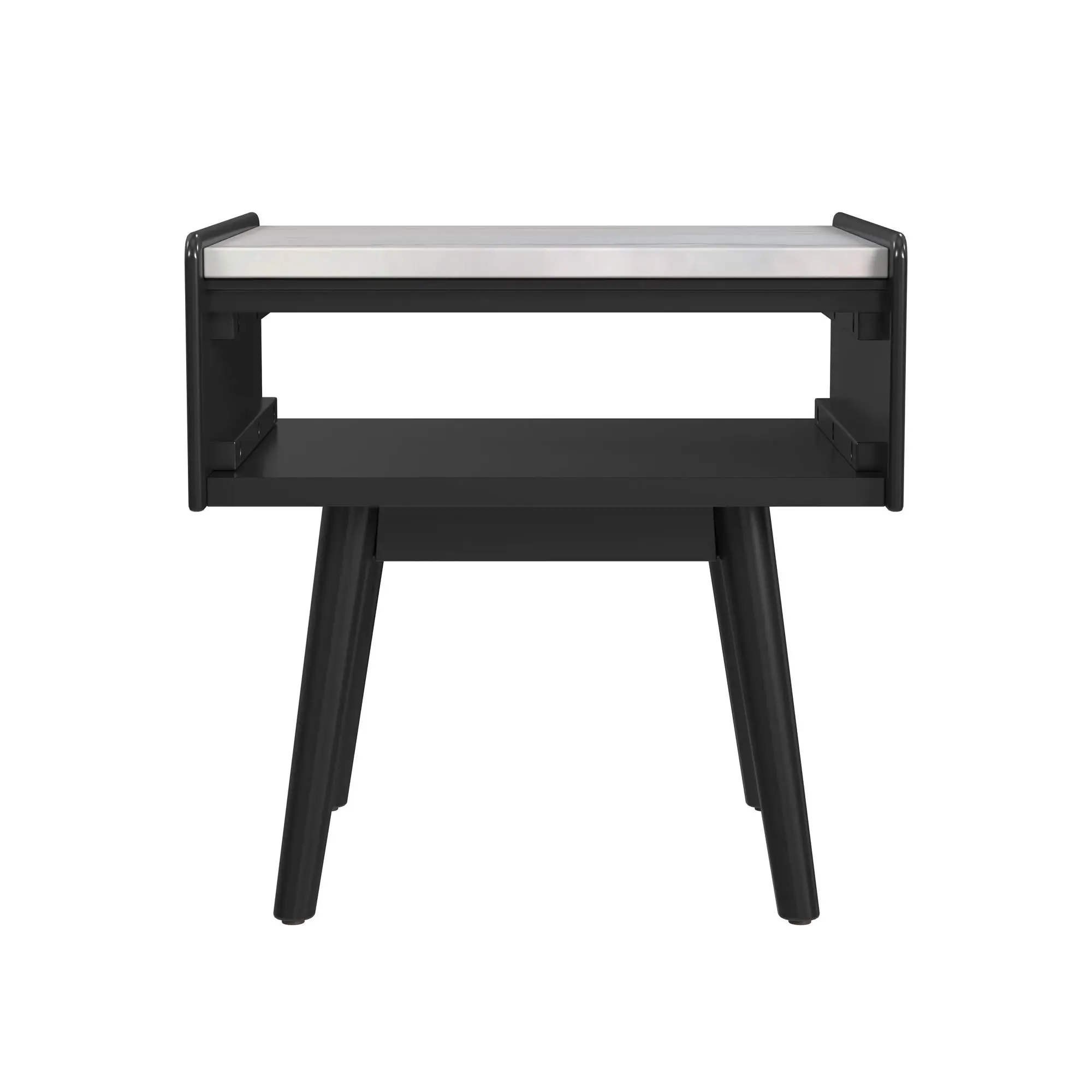 Joah Black Marble Square End Table Joah Black Marble Square End Table