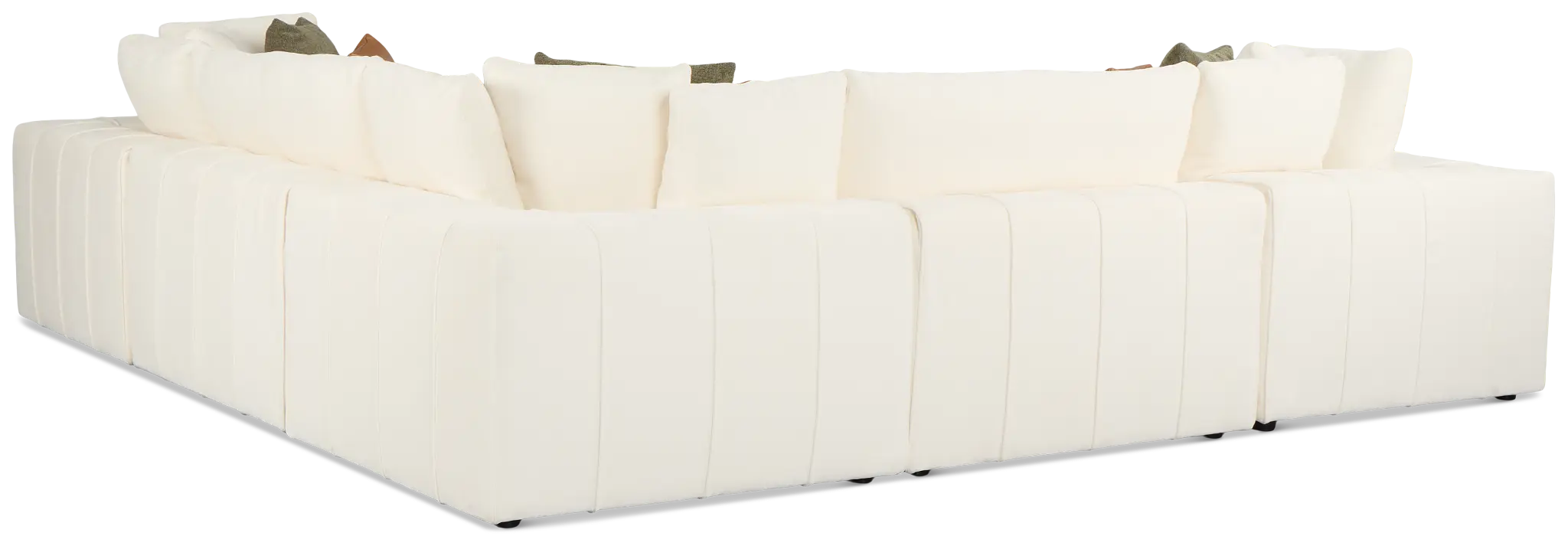 Cruz White Fabric 5-piece Modular Sectional Cruz White Fabric 5-piece Modular Sectional